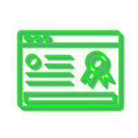 Online Certificate Vector Icon