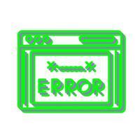 icono de vector de código de error