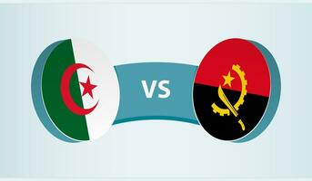 Argelia versus angola, equipo Deportes competencia concepto. vector