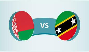 bielorrusia versus Santo kitts y nevis, equipo Deportes competencia concepto. vector