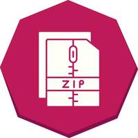 icono de vector de archivo zip