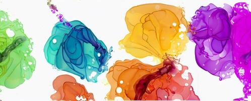 Colorful alcohol ink abstract background photo