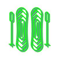 Ski Sticks Vector Icon