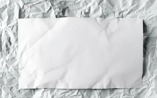 photo white crumpled paper texture background design space white tone