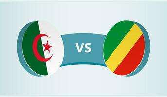 Algeria versus Congo, team sports competition concept. vector