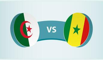 Algeria versus Senegal, team sports competition concept. vector