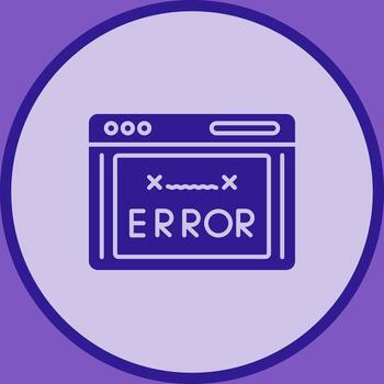 icono de vector de código de error