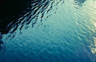 Blue water surface background photo