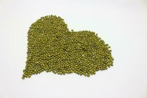 Green beans on a white background photo