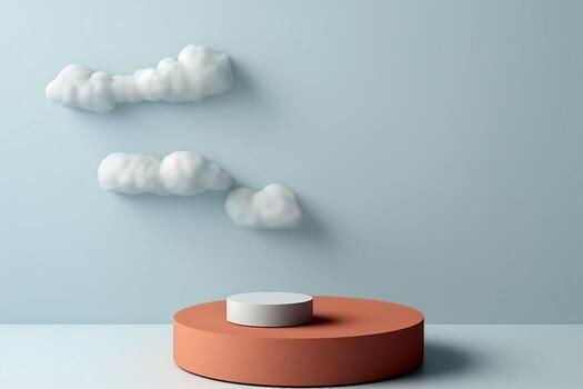 Abstract background, mock up scene geometry shape podium for product display. 3D rendering. generative ai. photo