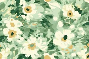 Abstract green floral camouflage. Seamless pattern.Modern animal skin pattern with flower shapes . Creative contemporary floral seamless pattern. generative ai. photo