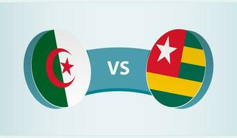 Algeria versus Togo, team sports competition concept. vector