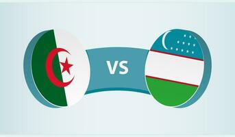 Algeria versus Uzbekistan, team sports competition concept. vector