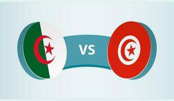 Algeria versus Tunisia, team sports competition concept. vector