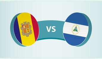 Andorra versus Nicaragua, team sports competition concept. vector