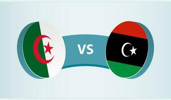 Algeria versus Libya, team sports competition concept. vector