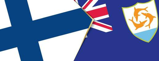 Finlandia y anguila banderas, dos vector banderas