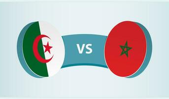 Argelia versus Marruecos, equipo Deportes competencia concepto. vector