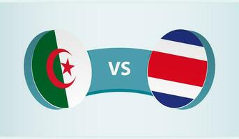 Argelia versus costa rico, equipo Deportes competencia concepto. vector