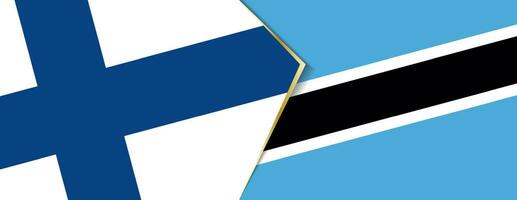 Finland and Botswana flags, two vector flags.