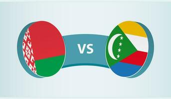 bielorrusia versus comoras, equipo Deportes competencia concepto. vector