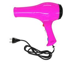 Classic pink hairdryer, side view photo