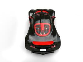 Black and red modern sports car - top view photo