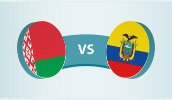 bielorrusia versus Ecuador, equipo Deportes competencia concepto. vector