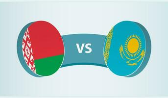 bielorrusia versus kazajstán, equipo Deportes competencia concepto. vector
