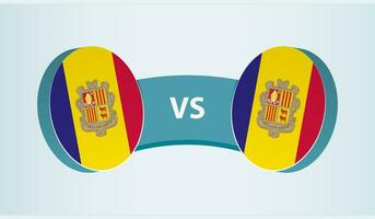 Andorra versus Andorra, team sports competition concept. vector