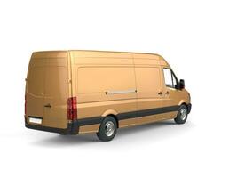 Metallic gold modern delivery van - rear view photo