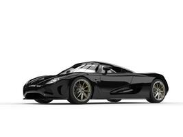 Midnight black super sport concept car - beauty shot photo