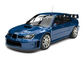 Dark imperial blue modern touring race car photo