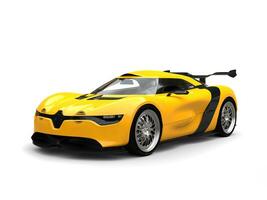 Cadmium yellow awesome sport concept car photo