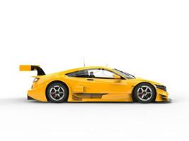 Cyber yellow concept sports car photo