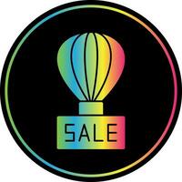 Sale Hot Air Balloon Vector Icon Design