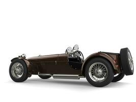 Vintage metallic brown sports racing car - side view photo