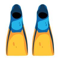 Trendy Diving Fins vector