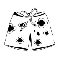 Trendy Beach Shorts vector