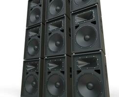 Huge loudspeakers - isolated on white background photo