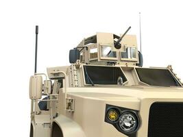 Light all terrain tactical military vehicle - closeup cut shot photo