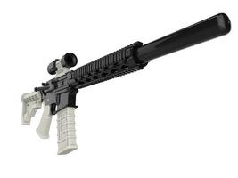 Modern assault rifles with white details photo