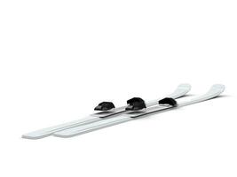 Skis on white background, ideal for digital and print design. photo