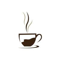 Coffee cup logo vector icon illustration design