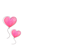 ram av delikat ballonger i hjärta form kopia Plats på transparent bakgrund. layout för hälsning kort, inbjudan. begrepp av kärlek, hjärtans dag på februari 14, romantisk relation png