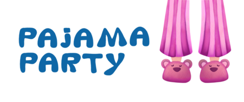 pijama fiesta. piernas en gracioso mullido comodidad zapatillas en transparente antecedentes. sueño acuarela estilo para niños. invitación a cumpleaños celebracion en cómodo zapatos, ropa. bueno noche png