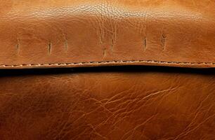 Brown leather texture background photo