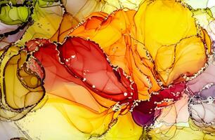 Colorful alcohol ink abstract background photo