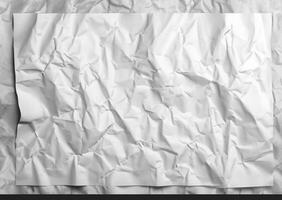 photo white crumpled paper texture background design space white tone