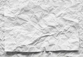 photo white crumpled paper texture background design space white tone